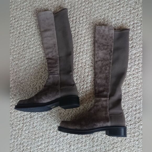 Stuart Weitzman taupe gray Suede 5050 KNEE-HIGH Boots size 7.5 - Picture 5 of 15